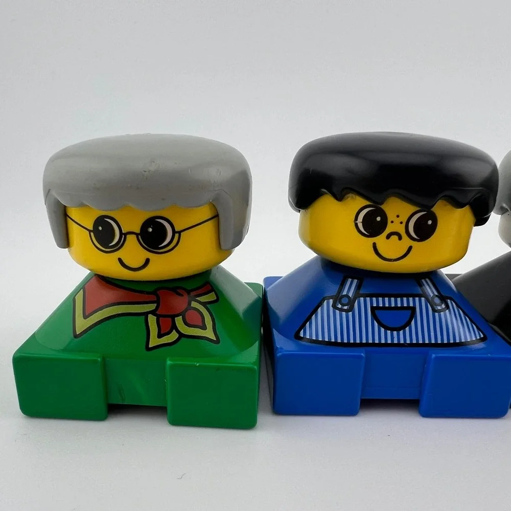 Vintage LEGO DUPLO People Figures Lot of 5 Assorted Characters Minor Wear
